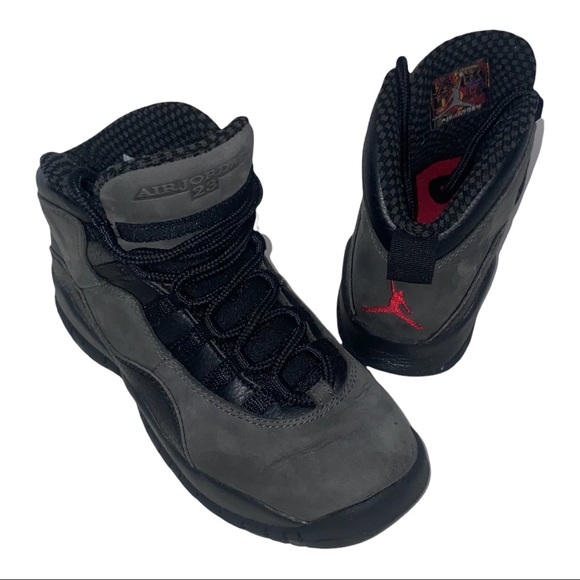 Boy's Size 4, Jordan Retro 10 Shadow Black Gray
